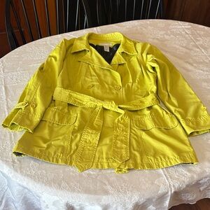 Liz Claiborne lime green Raincoat